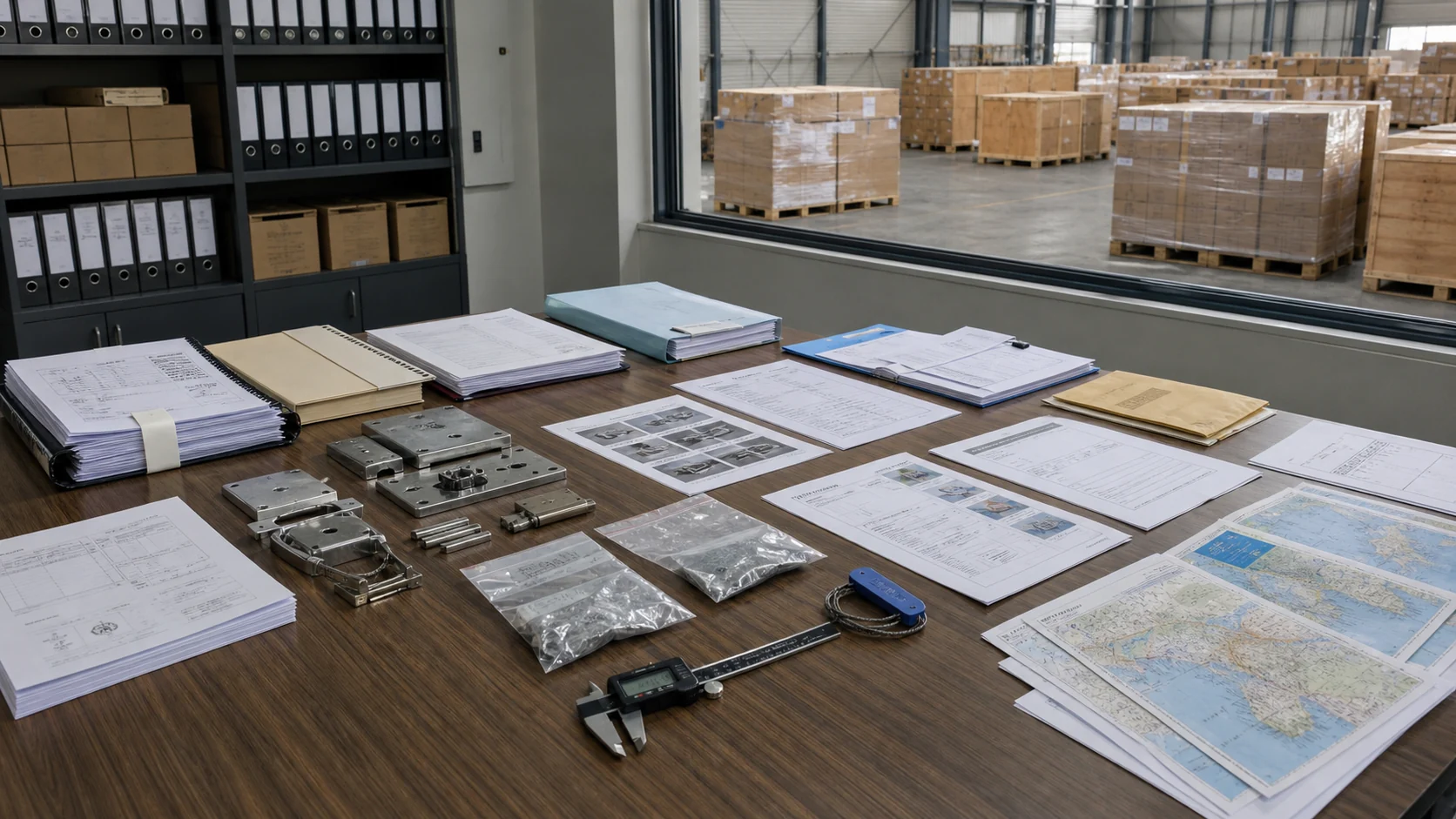 Completed procurement records, technical samples and export shipment evidence