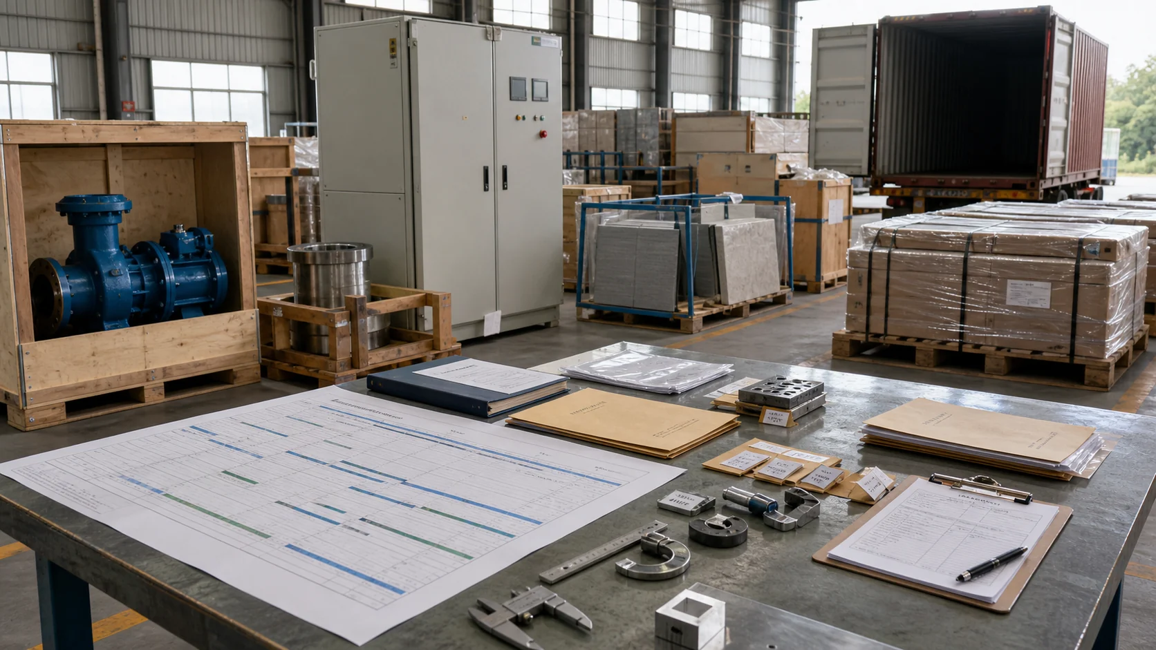 Large-order procurement packages, milestone records and export cargo under project control